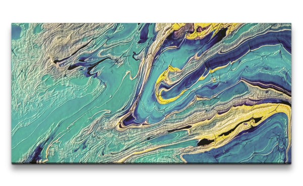 Leinwandbild 120x60cm Fließende Farben Abstrakt Dekorativ Modern