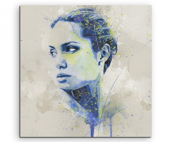 Angelina Jolie II Aqua 60x60cm Aqua Art Wandbild