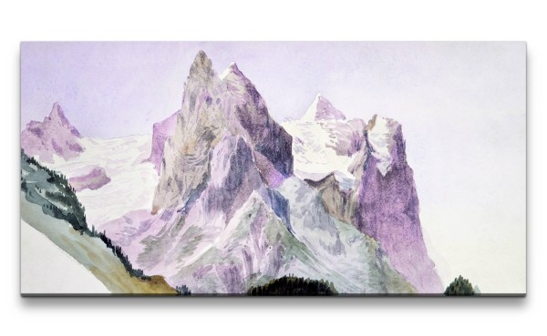 Remaster 120x60cm John Singer Sargent weltberühmtes Gemälde zeitlose Kunst Alpen Berge Schneegipfel