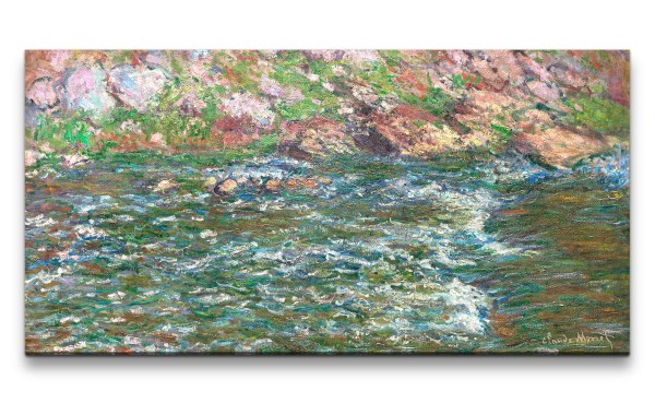 Remaster 120x60cm Claude Monet Impressionismus weltberühmtes Wandbild Rapids on the Petite Creuse