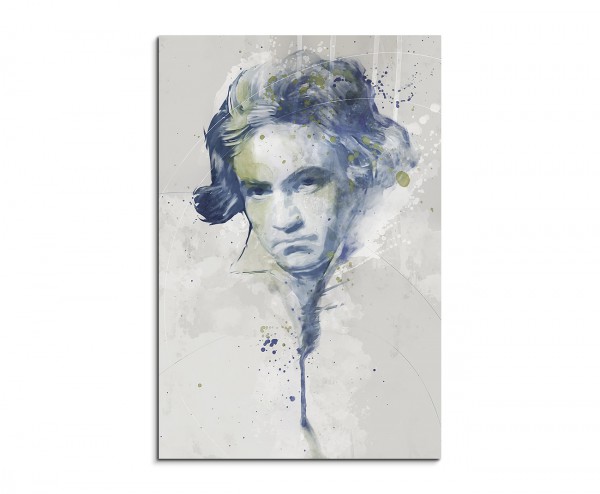 Beethoven Aqua 90x60cm Wandbild Aquarell Art