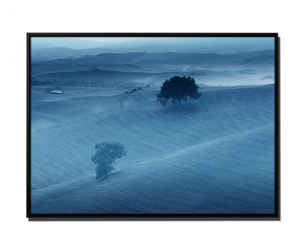 105x75cm Leinwandbild Petrol Natur Landschaft Felder der Toskana