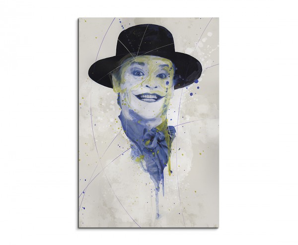 Jack Nicholson Joker Splash 90x60cm Kunstbild als Aquarell auf Leinwand