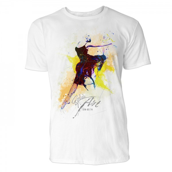 Ballerina im Sprung Sinus Art ® T-Shirt Crewneck Tee with Frontartwork