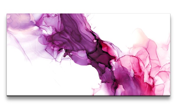 Leinwandbild 120x60cm Fließende Farben Wasserfarben Modern Abstrakt Dekorativ
