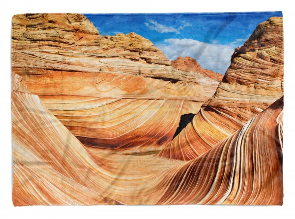 Handtuch Strandhandtuch Saunatuch Kuscheldecke mit Fotomotiv Arizona Berge schöne Muster