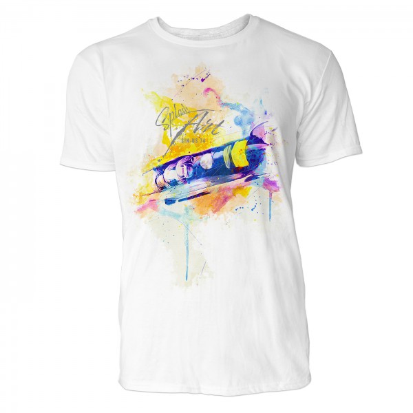 Bobsport Vogelperspektive Sinus Art ® T-Shirt Crewneck Tee with Frontartwork