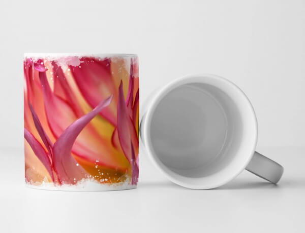 Tasse Geschenk Naturfotografie – Rosa Spitzenblüten