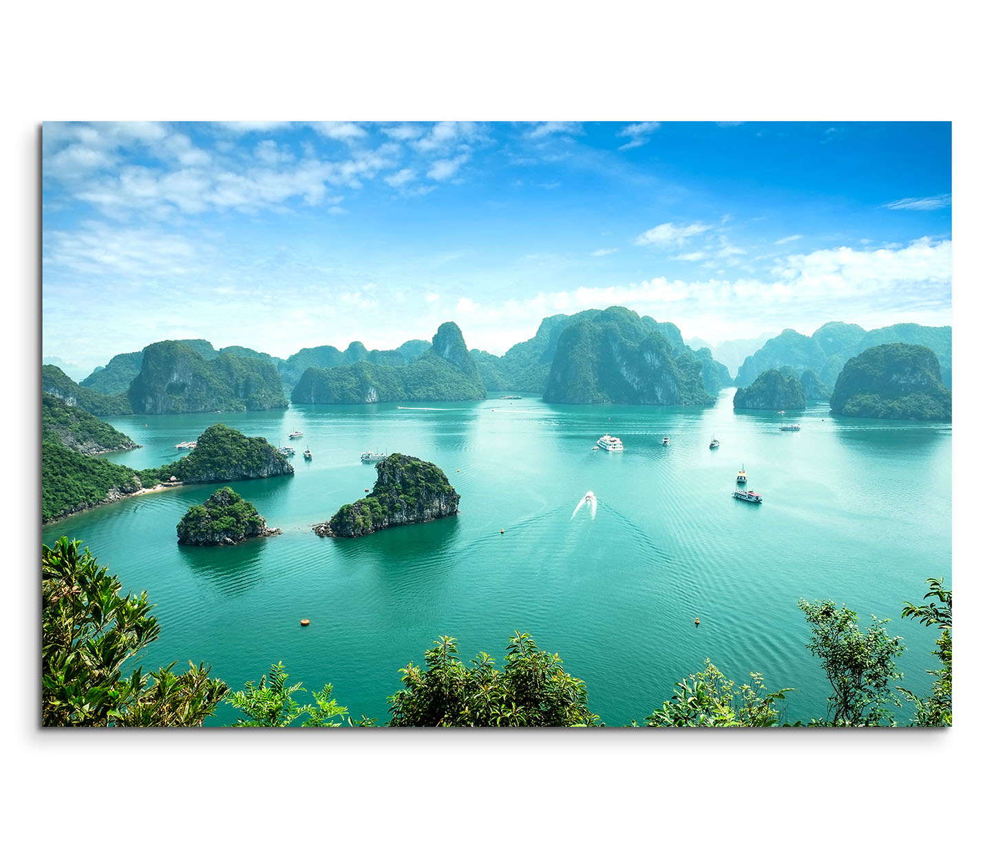 120x80cm Wandbild Vietnam Halong Bay Meer Felsen Strand