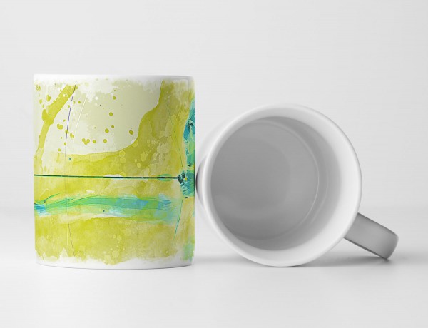 Bogenschiessen Tasse als Geschenk, Design Sinus Art