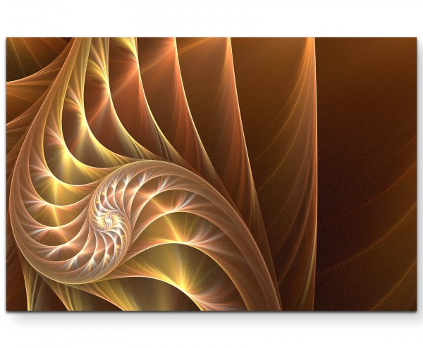 Abstraktes Bild  wunderschöne Spirale in warmen Farbtönen - Leinwandbild