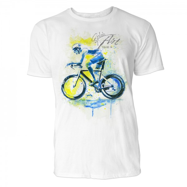 Radsport seitlich Sinus Art ® T-Shirt Crewneck Tee with Frontartwork