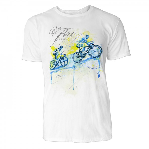 Radsport Uphill Sinus Art ® T-Shirt Crewneck Tee with Frontartwork
