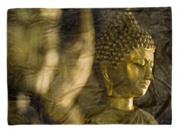 Handtuch Strandhandtuch Saunatuch Kuscheldecke mit Fotomotiv Buddha Buddhismus