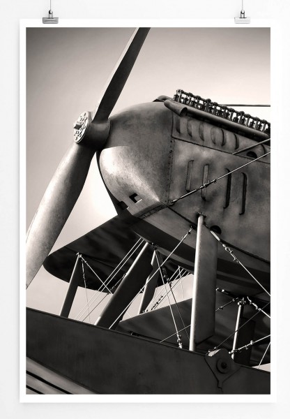 60x90cm Künstlerische Fotografie Poster Retro Flugzeug