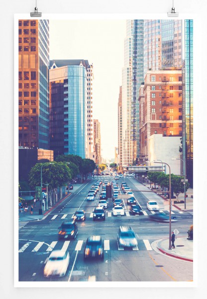 Urbane Fotografie  Los Angeles zu Rush Hour 60x90cm Poster