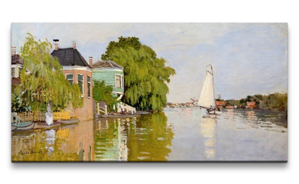 Remaster 120x60cm Claude Monet Impressionismus weltberühmtes Wandbild Houses on the Achterzaan