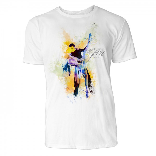 Tanzpaar Figur Sinus Art ® T-Shirt Crewneck Tee with Frontartwork