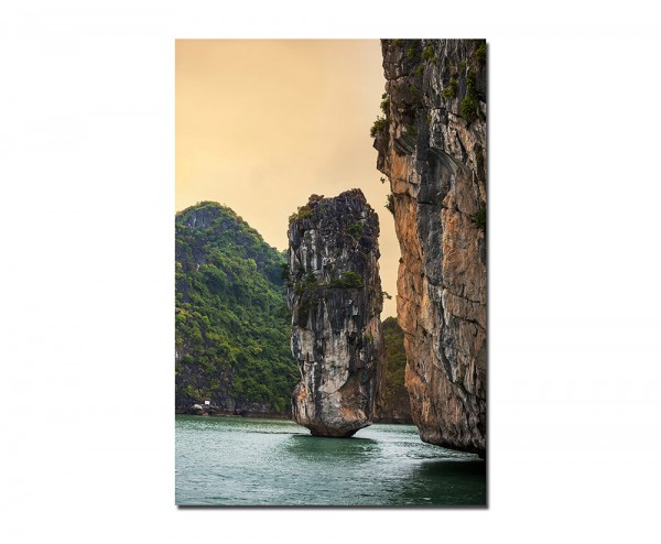 120x60cm Halong Bay Vietnam Felsen Wasser