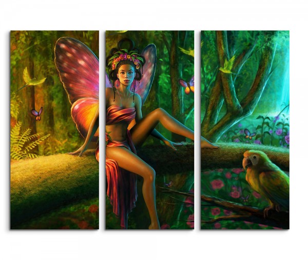 Butterfly Girl Fantasy Art 3x90x40cm