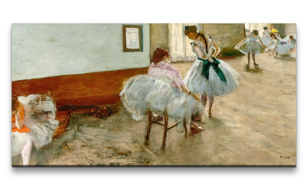 Remaster 120x60cm Edgar Degas weltberühmtes Wandbild The Dance Lesson zeitlose Kunst Ballett