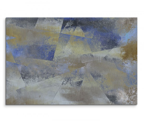 120x80cm Wandbild Malerei Acryl Hintergrund abstrakt blau grau beige