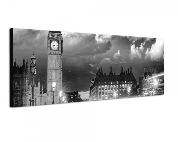 150x50cm London Big Ben Westminster Bridge Nacht