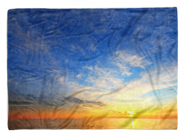 Handtuch Strandhandtuch Saunatuch Kuscheldecke mit Fotomotiv Sonnenuntergang Ho