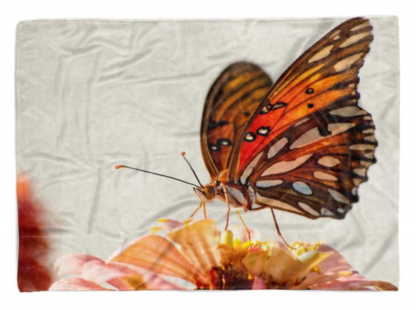 Handtuch Strandhandtuch Saunatuch Kuscheldecke mit Tiermotiv Schmetterling Naha