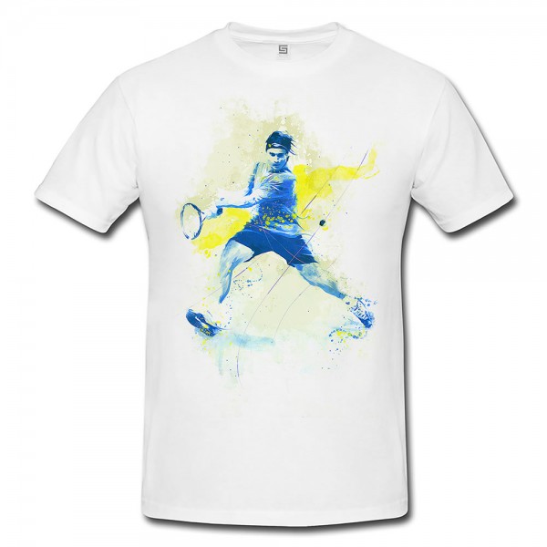 Tennis II Premium Herren und Damen T-Shirt Motiv aus Paul Sinus Aquarell