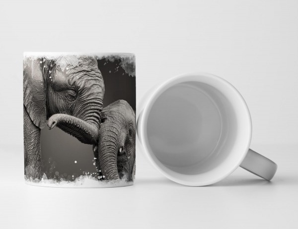 Tasse Geschenk Tierfotografie – Elefantenpaar