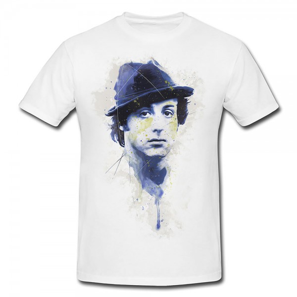 Rocky Sylvester Stallone Premium Herren und Damen T-Shirt Motiv aus Paul Sinus Aquarell