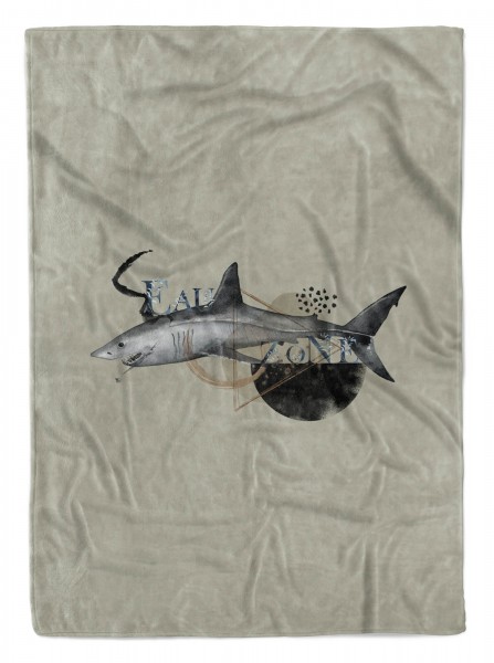 Handtuch Strandhandtuch Saunatuch Kuscheldecke Kunstvoll Ozean Hai Motiv