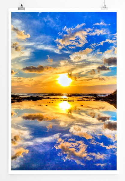 Landschaftsfotografie 60x90cm Poster Leuchtend blauer Wolkenhimmel