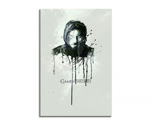 Jaime Lennister Game of Thrones 90x60cm Aquarell Art Wandbild auf Leinwand fertig gerahmt Original S