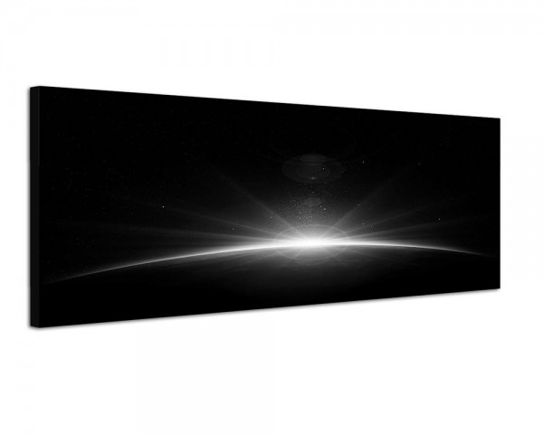 150x50cm Weltraum Erde Sonnenaufgang Licht