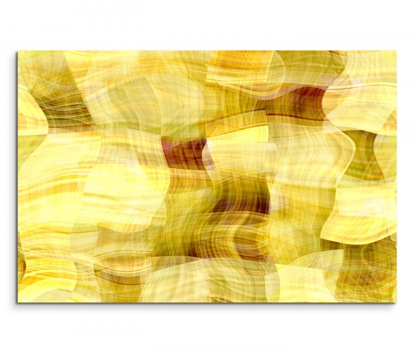 120x80cm Wandbild Hintergrund Geometrie abstrakt grün gelb braun