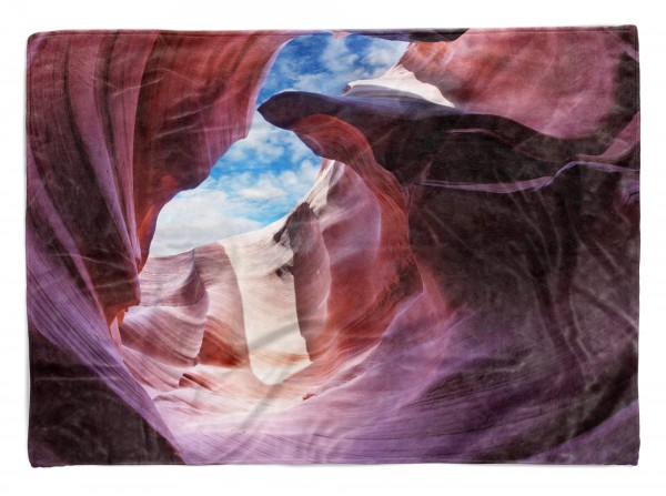 Handtuch Strandhandtuch Saunatuch Kuscheldecke mit Fotomotiv Steinhöhle Sandste
