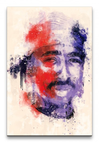 Tupac Shakur Porträt Abstrakt Kunst Musiklegende Rapper Westcoast Hip Hop 60x90cm Leinwandbild