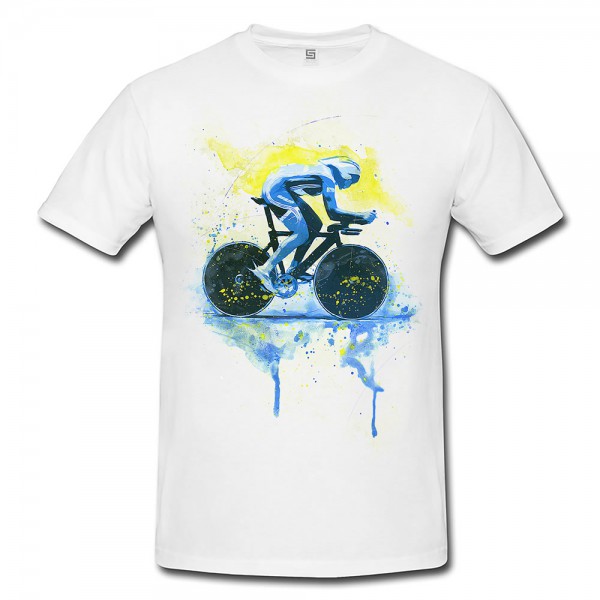 Radsport II Premium Herren und Damen T-Shirt Motiv aus Paul Sinus Aquarell