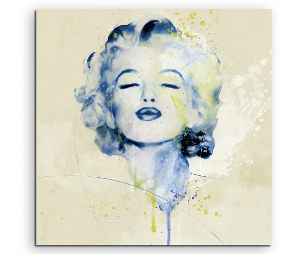 Marilyn Monroe X Aqua 60x60cm Wandbild Aquarell Art