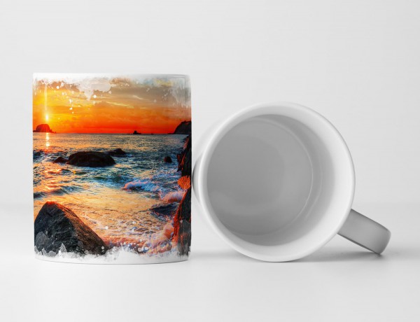 Tasse Geschenk Naturfotografie – Ozean bei Sonnenaufgang