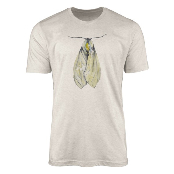 Herren Shirt 100% Bio-Baumwolle T-Shirt Aquarell Motiv Motte Farbe Nachhaltig Organic Ökomode