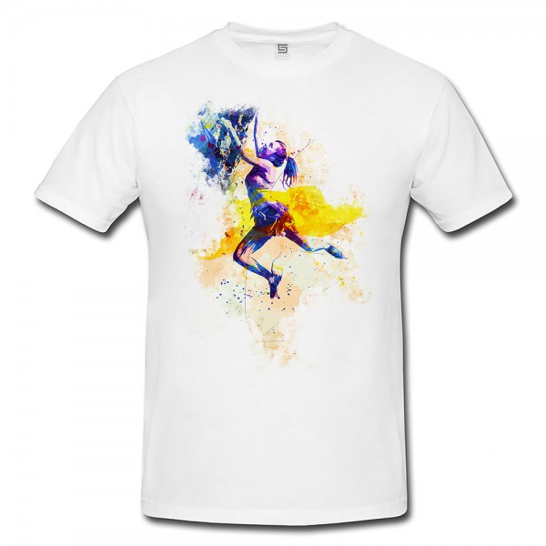 Klettern Herren und Damen T-Shirt Sport Motiv aus Paul Sinus Aquarell