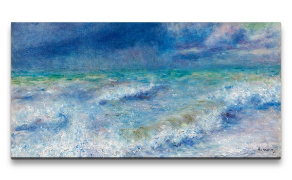 Remaster 120x60cm Pierre-Auguste Renoir weltberühmtes Wandbild Impressionismus Seascape Meer Wellen