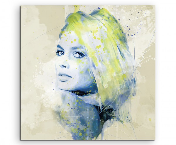 Margot Robbie Aqua 60x60cm Wandbild Aquarell Art