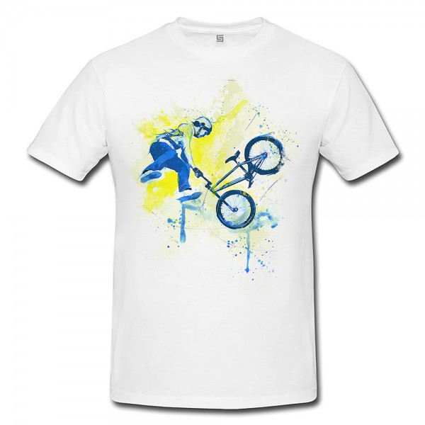 BMX I Premium Herren und Damen T-Shirt Motiv aus Paul Sinus Aquarell