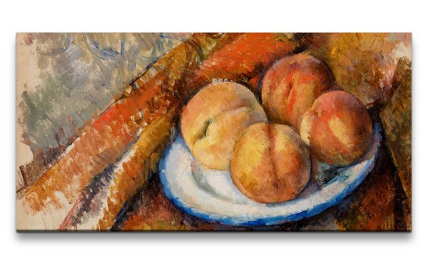 Remaster 120x60cm Paul Cézanne weltberühmtes Wandbild Four Peaches on a Plate
