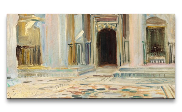 Remaster 120x60cm John Singer berühmtes Gemälde zeitlose Kunst Venedig historisches Gebäude