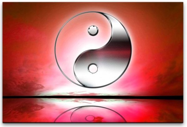 yin und yang Wandbild in verschiedenen Größen